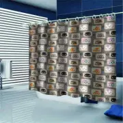 The Cats In The Cubes 3D Shower Curtain Waterproof Fabric Bathroom Decoration