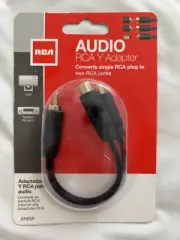 RCA 3 In. Single Male to Double Female Y-Adapter AH25R.