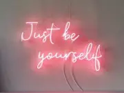 Just Be Yourself Bedroom Acrylic 20"x14" Neon Sign Lamp Light With Dimmer