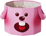 IcyByte Foldable Portable Bathtub for Adults & Children, Collapsible Soaking Tub with Heat Retention, Non-Inflatable Hot Ice Bath, SPA Bath for Shower/Bathroom, Pink (70x66cm)