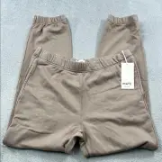 NEW MATE The Label M 100% Organic Cotton Light Brown/Tan Brown Fleece Relaxed