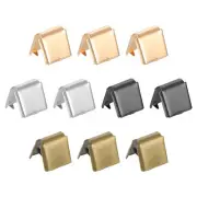 32Pcs Pinch Crimp Ends, 8mm Cord End Clasps Ribbon Crimp Ends, 4 Colors
