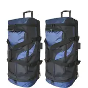 Delphin Corfu Large Wheeled Duffle 110 Litre Black / Navy Set of 2