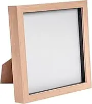 Nicola Spring 3D Shadow Box Photo Frame - 8 x 8 (20 x 20cm) - Pack of 1 - Light Wood 3D Photo Frame 3D Box Picture Frame Box Square Display Case for Crafts, Keepsakes, Wedding, Graduation