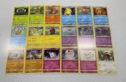 Pokemon TCG Hidden Fates Complete Common Set 18 cards NM-MT Pikachu Eevee +