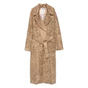 [Valentini 1972] Valentini 1972 Belted Textured-weave Coat 42 IT GOLD