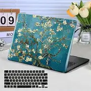 Funut Compatible with MacBook Pro 13 inch Case M2 2024 2023 2022-2016 A2338 M1 A2251 A2289 A2159 A1989 A1708 A1706, Classic Printed Plastic Hard Shell Cover & Keyboard Cover,Blossom