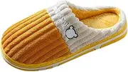 [Generic] Women's Spring Autumn And Winter Household Indoor Non Slip Warm Plush Stitching Simple Cotton Slippers Slides Mens