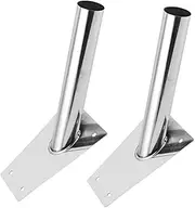 Gogogmee 2pcs Flagpole Holder: Stainless Steel Flag Mount Bracket for Wall Outdoor - 25mm Inner Diameter Flagpole Base for Outside House