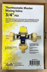 NEW! Apollo Thermostatic Master Mixing Valve 3/4" PEX (APXMV34S)