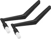 uxcell Coffee Espresso Brush 2 Pack 2 in 1 Elbow White Coffee Grinder Cleaning Brush with Black Spoon