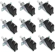 jojofuny 20 Pack Straight Key Self-Locking Switch for Cabinet Range Hood Outer Spring 5a Power Easy Install