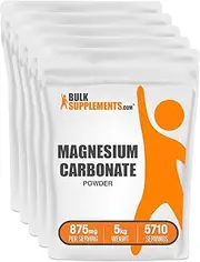 BulkSupplements.com Magnesium Carbonate Powder - Magnesium Supplement, Mag Carbonate Powder - Pure Magnesium, Gluten Free, 875mg (210mg Magnesium) per Serving, 5kg (11 lbs)