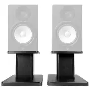 Rockville 8” Black Studio Monitor Speaker Stands For Yamaha HS7i Monitors