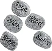 VICASKY Set of 5 Compact Aquarium Pebbles Stones for Decorative Vases