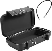 Portable Anti Theft Safe Box 4 Digit Combination Security Case LockBox with Removable Wire Rope IPX7 Waterproof Travel Safe Box for Office Car Dorm Hotel