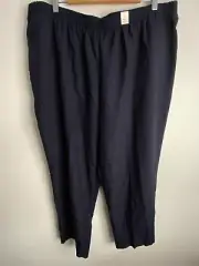 Millers Pants Womens Plus Sz 22 Blue Straight Elastic Waist PullOn Pocket NWT