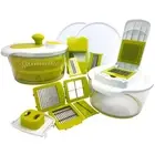 10-In-1 Multi-Use Salad Spinner with Slicer, Dicer and Chopper