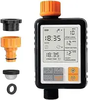 Watering Timer, Large Screen Multifunctional Timing Watering Device Outdoor Garden Sprinkler Controller Intelligent Automatic Water Timer for Yard, Lawns,1 Outlet
