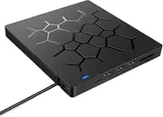 Ysyaxsyt 6 in 1 DVD Drive Player USB 3.0 Type-C with SD/TF & USB3.0 Optical Drives for PC Laptop