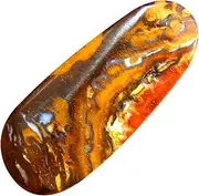 [Deluxe Gems] 5.40 ct Fancy Shape (20 x 9 mm) Multi Color Australian Koroit Boulder Opal Natural Loose Gemstone, gemstone, Boulder Opal
