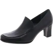 Franco Sarto Womens Nolan Black Leather Loafers Shoes 9.5 Medium (B,M) BHFO 6974