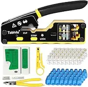 RJ45 Crimp Tool Pass Through Ethernet Crimping Tool Kit Cat6 Cat5e Cat6a RJ45 Crimper