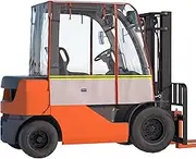 Forklift Cover, All-Weather All-Season Use, Universal Type,EVA Transparent Material,600D Silver-Coated Oxford,Waterproof, Windproof, Rainproof and UV-Proof,Forklift Capacity Up to 6000 Lbs
