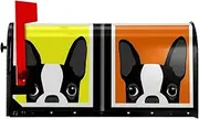 Colorful French Bulldog Magnetic Mailbox Covers,Post Box Cover Standard Size 21x18 Inches For Outdoor Garden Home Decor