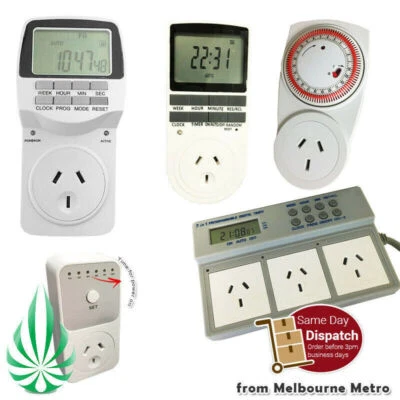 Hydroponic Grow Light Grow Fan Timer Switch Countdown Timer Minute Second Timer