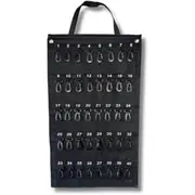 Versatile Roll-Up Key Storage Box, Weatherproof Portable Storage Box, Holds 40 Keys, Security Hook, for Home Office Black