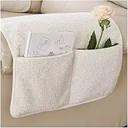 Sofa Armrest Headrest Cover Recliner Chair Arm Covers Couch Slipcovers Nonslip Armchair Cover for Recliner Leather Protector(1867,with Pocket)