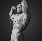 30cm Bodybuilder 3D Print Figure GK Model Kit Unpainted Unassembled Garage Kits