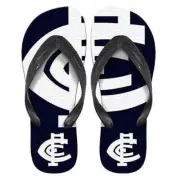 Carlton Blues AFL Thongs Plugger Flip Flops Christmas in July Sale