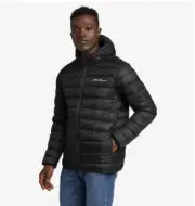 Eddie Bauer Men's CirrusLite Down Hooded Jacket Size XXLarge Black New