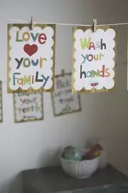 Gender Neutral Kid's Art, Child Art, Nursery Wall Decor, Good Manners Wall Cards