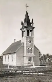 St. Charles Church, Artesian, SD South Dakota 1909 RPPC Photo Postcard COPY