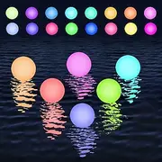 Floating Pool Lights 6pcs 2pcs 16 Color Changing RGB LED Ball Lights IP67 Waterproof 7.8cm Hot Tub Night Lights Pool Toys