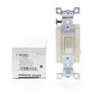 Cooper Ivory Industrial Double Pole Toggle Light Switch 15A 120/277V AH1202I