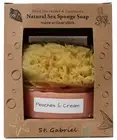 Peaches & Cream Natural Sea Sponge & Goats Milk Soap