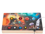 Solar System Toys | Interactive Sensory Learning Board Colorful | Travel Games Learning Toy, Eye-Hand Coordination Tool for Boys Girls
