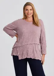 [TS] Taking Shape Cosy Crush Snug Top Size 10 in Rose Shadow - Plus Size Women's Clothing Rose Shadow