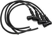Sourcingmap 4Pcs 90 Degree Motorcycle Engine Spark Cap Ignition Wire Cable Black Car Ignition Wire