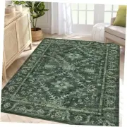 Vintage Area Rugs 5x7 Machine Washable Boho Living Room Rug Non Slip