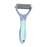 Pakeway T10 Dual Head Dematting Rake Pet Dogs/Cats Grooming Comb Purple/Green