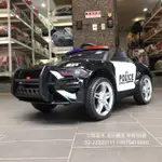 警察車雙驅兒童超跑兒童電動車 2.4G遙控 雙開門 呼叫器麥克風  行李拉桿