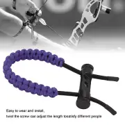 (Purple)Archery Wristing Bow Wrist Strap Compound Bow Cord Rope MN