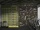 3D Weightlifting Cycling Black Self-adhesive Removeable Wallpaper Wall Mural