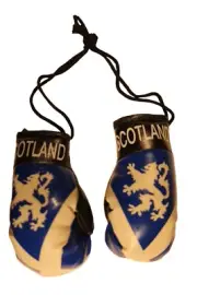 SCOTLAND LION St. ANDREW CROSS Flag Mini BOXING GLOVES .. New