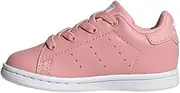 [adidas Originals] Baby Unisex's Stan Smith Elastic Sneaker, Glory Pink/Glory Pink/Footwear White, 9K